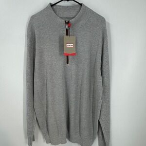 Hunter Cotton Half Zip Mock Rib‎ Knit Turtleneck Men's Size XL